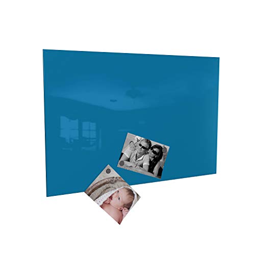 Magnettafel Magnetwand (verschiedene Größen und Farben) inklusive 10 Magnete - Made in Germany (50 x 110 cm, blau) von COLOURS MANUFAKTUR YOUR COLOUR YOUR LIFE