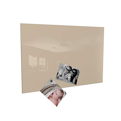 Magnettafel Magnetwand (verschiedene Größen und Farben) inklusive 10 Magnete - Made in Germany (60 x 90 cm, vanille/beige) von COLOURS MANUFAKTUR YOUR COLOUR YOUR LIFE