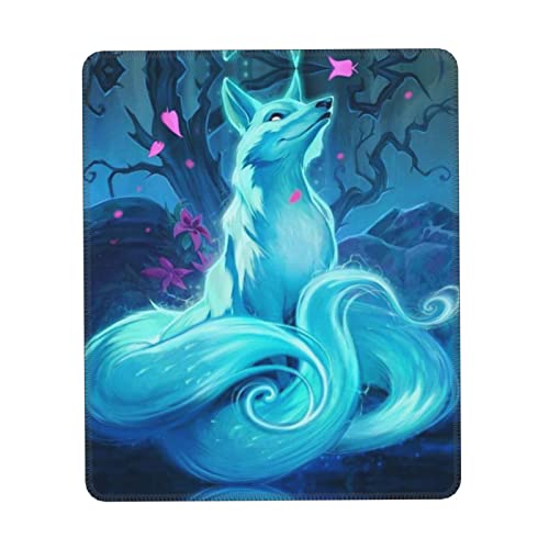 COMAAM Blue Fox Multi Size Rubber Lock Mousepad (vertikal) Office Pad Haushalt Mousepad von COMAAM