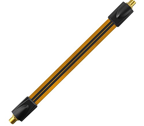 Comag Premium Fensterdurchführung für SAT Kabel koaxial (F-Kupplung auf F-Kupplung, vergoldet) 26 cm von Comag