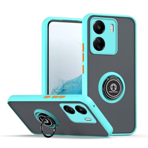 COMAKU Hülle für Xiaomi Redmi 13C / Poco C65, mit 360 Grad Ring Ständer Case [funktioniert mit magnetischer Autohalterung] PC+TPU Soft Bumper Handyhülle Cover Schutzhülle - Himmelblau von COMAKU