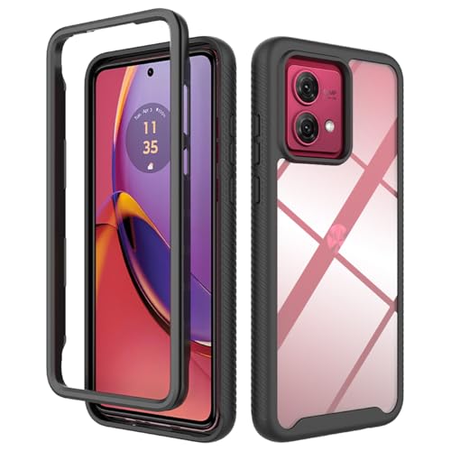 COMAKU Kompatibel mit Motorola Moto G84 5G Hülle, Militärischer Stoßfest TPU Bumper Schutzhülle Robuste Durchsichtige Kratzfest Case - Schwarz von COMAKU