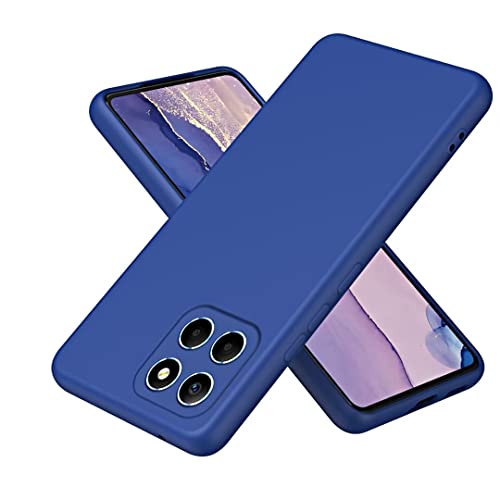 COMAKU Liquid Silicone Case für Honor X8a Hülle, Premium Silikon stoßfeste Handyhülle mit [Weichem, Kratzfestem Mikrofaserfutter] für Honor X8a - Blau von COMAKU