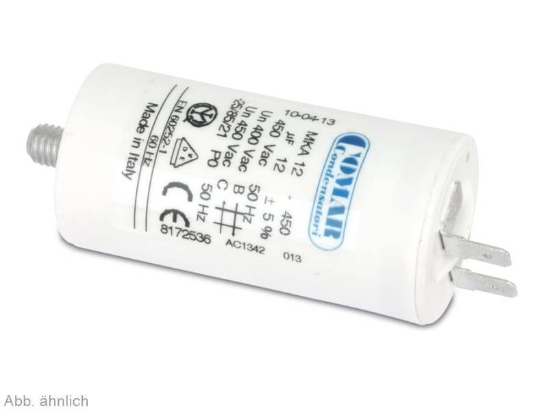 COMAR Motorkondensator, 35µF, 450V, Flachsteckanschluss von COMAR