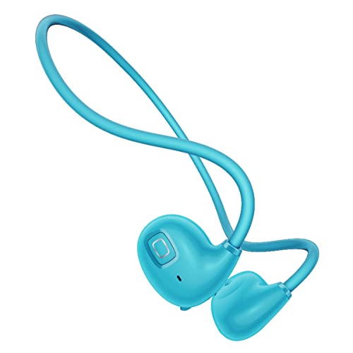 COMBLU Knochenleitungs-Kopfhörer, offenes Ohr, kabellos, Bluetooth 5.2 Kopfhörer mit Mikrofon, schnelle stabile Verbindung, IPX5 schweißfest, für Sport, Laufen, Fitness (Blau) von COMBLU