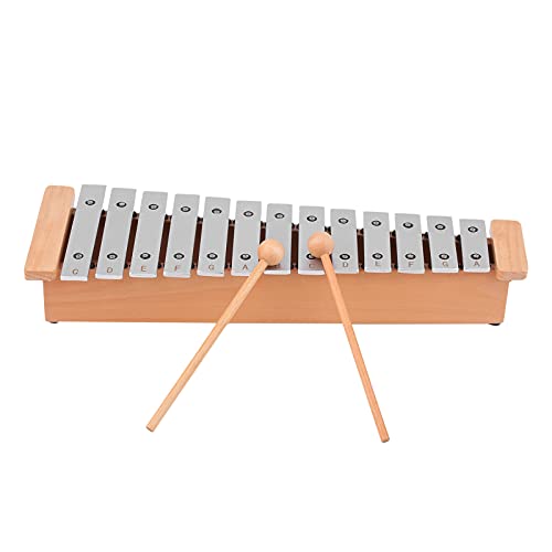 COMETX 13-Not Glockenspiel 13-Note Glockenspiel Tragbares Aluminium Piano Xylophon Percussion Instrument mit Holzstäben von COMETX