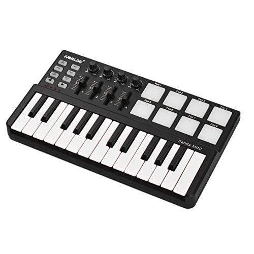 COMETX MIDI Panda Mini Portable Mini 25 Tasten USB Keyboard & Drum Pad MIDI Controller von COMETX