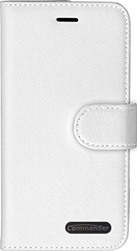 COMMANDER Book Case Elite Cross White Für Apple iPhone 12 Mini von COMMANDER