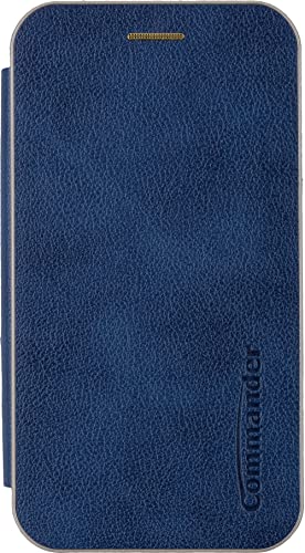 COMMANDER Curve Book Case Deluxe für Apple iPhone 14 Plus Elegant Royal Blue von COMMANDER