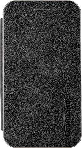 COMMANDER Curve Book Case Deluxe für Samsung S23 Ultra Elegant Royal Black von COMMANDER