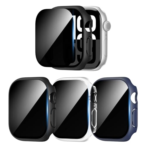 COMMUTER Displayschutzfolie für Apple Watch 10 46 mm, ultradünne Hart-PC-Hülle mit integriertem gehärtetem Film für Apple Watch Serie 10 46 mm, Schwarz/Transparent/Blau, 3 Stück COMMUTER Displayschutzfolie für Apple Watch 10 46 mm, ultradünne Hart-PC-Hülle mit integriertem gehärtetem Film für Apple Watch Serie 10 46 mm, Schwarz/Transparent/Blau, 3 Stück von COMMUTER