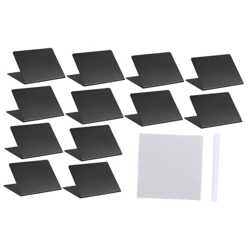 COMNESTBI 1 Satz Löschbare Preisschildkarte Message Board Schildhalter Kleines Tafel-Nachrichtenbrett Tischnummer steht Tischschild Tafel Nachrichten-Tag Desktop-Namensschild Plastik Black von COMNESTBI
