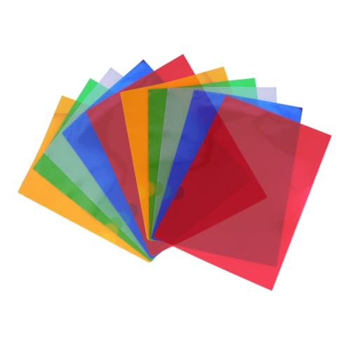 COMNESTBI 10 Stück Einseitiger Dokumentensatz Klarsichtmappen Mit Taschen Kunststoffmappen Mit Taschen Und Zacken Rote Plakatwand Klarsichttaschenordner Debitkartenhüllen Rote Ordner Plastik von COMNESTBI