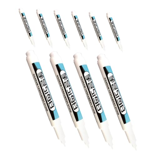 COMNESTBI 10 Stück Weißer Markierungsstift Stift Tieflochstifte Markierstifte Mit Tiefem Loch Tischlerstift Für Den Bau Baustift Ministifte Für Abzeichen Marker Für Metall Plastik von COMNESTBI