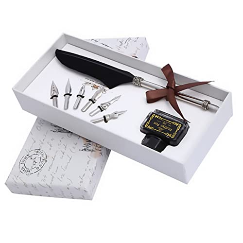 COMNESTBI 1Satz Vintage Feder Dip Pen Teiliges Kalligraphie Schreibzubehör Mit Hochwertigen Gänsefeder Stiften Für Anfänger Und Kreative Projekte COMNESTBI 1Satz Vintage Feder Dip Pen Teiliges Kalligraphie Schreibzubehör Mit Hochwertigen Gänsefeder Stiften Für Anfänger Und Kreative Projekte von COMNESTBI
