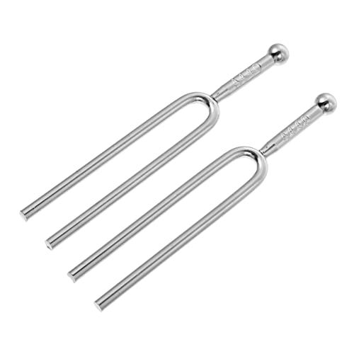 COMNESTBI 2 Stück Stimmgabel gitarren zubehör gitarre zubehör Musikinstrumente Zubehör Silberfarben Gitarrenzubehör stimmen ein Stimmgerät praktische Stimmgeräte Aluminiumlegierung Silver von COMNESTBI