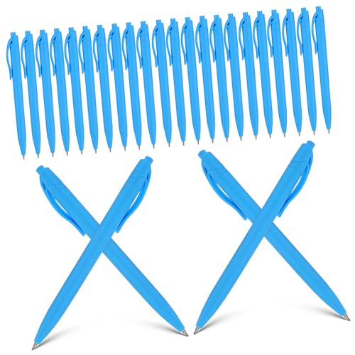 COMNESTBI 30 Stück Kugelschreiber Schreibzubehör Bürobedarf Stifte Büro Stifte Schreibstift drücken Tintenroller Stifte mit mittlerer Spitze Neuheitstifte Plastik Sky-blue von COMNESTBI