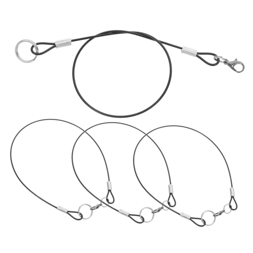 COMNESTBI 4 Stück Anti-Verlust-Lanyard aus Draht Stift-Lanyard Universal- Kabel Lanyard mit Clip Stahldraht Silver COMNESTBI 4 Stück Anti-Verlust-Lanyard aus Draht Stift-Lanyard Universal- Kabel Lanyard mit Clip Stahldraht Silver von COMNESTBI