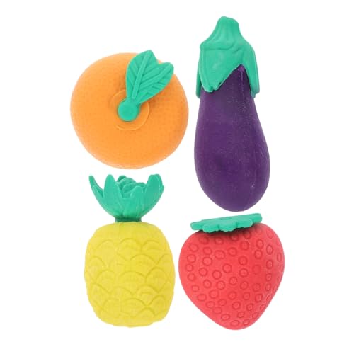 COMNESTBI 4 Stück Gummi-Briefpapier für Studenten schreibwaren Spielzeugnahrung erasers for radiergummi Radiergummis für Bulk Studenten studieren Radiergummis von COMNESTBI