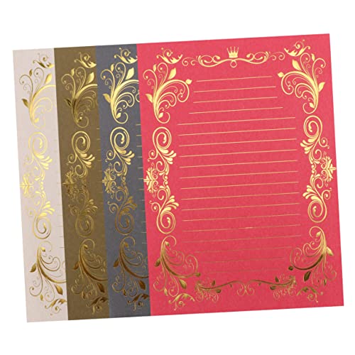 COMNESTBI 4Sätze Retro Liebesbriefpapier Design Kreatives Schreibpapier mit Schönen Mustern für Dankesnotizen und Korrespondenz Hochwertiges Material COMNESTBI 4Sätze Retro Liebesbriefpapier Design Kreatives Schreibpapier mit Schönen Mustern für Dankesnotizen und Korrespondenz Hochwertiges Material von COMNESTBI