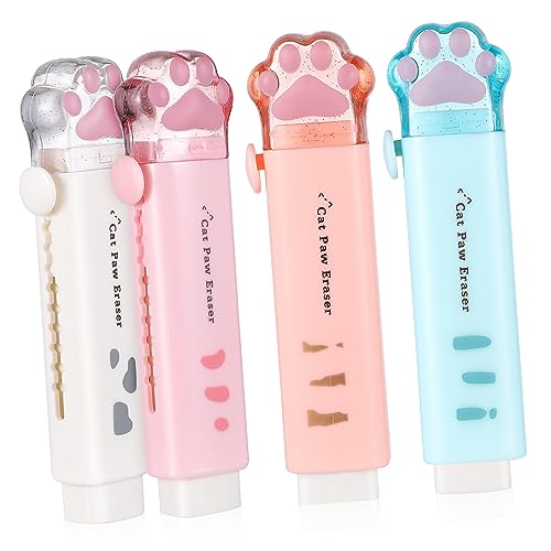 COMNESTBI 4Stücke Einziehbare Katzenpfoten Radiergummis Süße Cartoon Radiergummis Praktische Radierer für Schule und Büro Vielseitig Einsetzbar und Papierfreundlich Kawaii Design COMNESTBI 4Stücke Einziehbare Katzenpfoten Radiergummis Süße Cartoon Radiergummis Praktische Radierer für Schule und Büro Vielseitig Einsetzbar und Papierfreundlich Kawaii Design von COMNESTBI