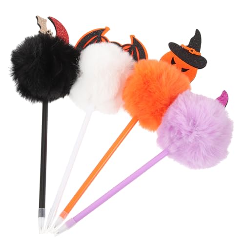 COMNESTBI 4Stücke Halloween Kugelschreiber Im Cartoon Stil Dekorative Stifte Mit Bat Und Kürbis Motiven Für Partys Kindergeburtstage Und Kreative von COMNESTBI