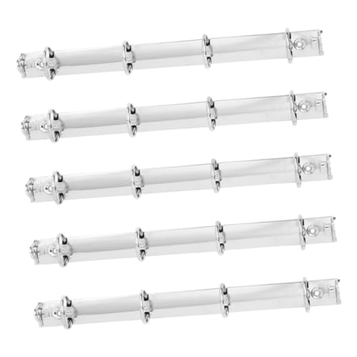 COMNESTBI 5 Stück Metallbinder Ordner Für Die Schule Smarter Ringordner Kartenbinder Bindering Flexible Binder Ringbuchklammern Basketball-kartenordner Ordner Mit Taschen Eisen Silver von COMNESTBI