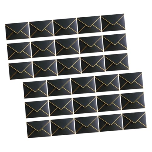 COMNESTBI 50 Stück Umschlag Briefumschläge Karteneinladung Karten Und Umschläge Sobres Para Cartas Schwarze Umschläge Minikarten Mit Umschlägen Umschläge Briefgröße Black Papier von COMNESTBI