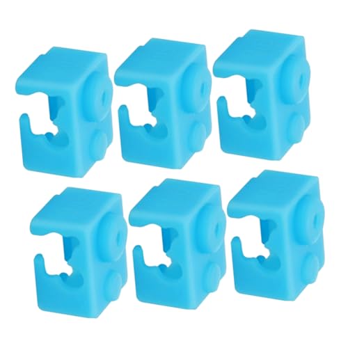 COMNESTBI 6 Stück Wärmeblock-aluminiumblock-silikonabdeckung Druckerteile Heizblock Silikonblöcke Silikon-heizkissen Silikon Socke Sky-blue Kieselgel von COMNESTBI