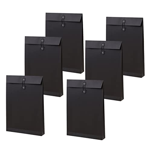 COMNESTBI 6Stücke Dokumententragetasche Schwarz Vielseitige Aktenbeutel für Bürobedarf Geschenkverpackung für Geschäftsreisen und Organisation von Unterlagen COMNESTBI 6Stücke Dokumententragetasche Schwarz Vielseitige Aktenbeutel für Bürobedarf Geschenkverpackung für Geschäftsreisen und Organisation von Unterlagen von COMNESTBI