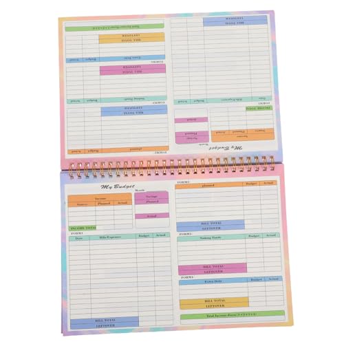 COMNESTBI Haushaltsbuch Arbeitsorganisator-notizbuch Ausgaben-tracker-notizbuch Undatierter Wochenplaner Tagesplaner Notizblock Wöchentliches Tagebuch Täglicher Aufgabenplaner Sparbuch Eisen von COMNESTBI