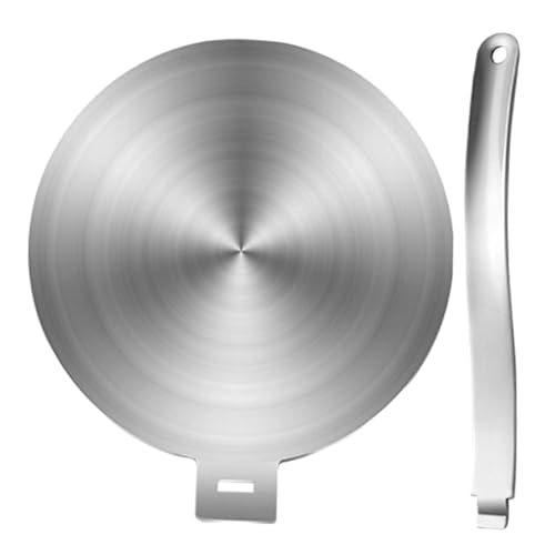 COMNESTBI Thermalplatten -Gasherd Wärmekollektorplatte Wärmeverteilerplatte Induktionsplatte aus Metall Gasherd Diffusor Wärmediffusor für die Küche Wärmeleitplatte Rostfreier Stahl Silver von COMNESTBI