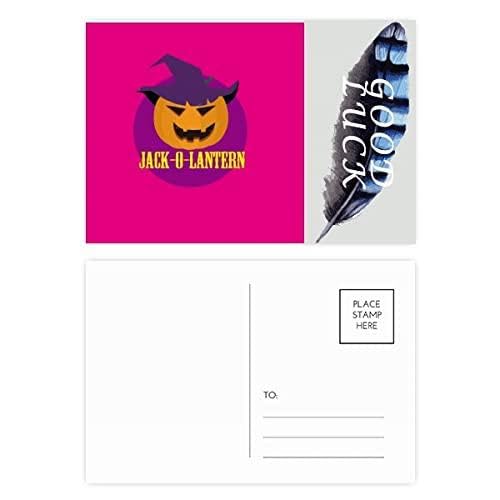 Halloween Happy Jack Kürbis leichte Glücksfeder Postkarten-Set Dankeskarte Versandseite 20 Stück Halloween Happy Jack Kürbis leichte Glücksfeder Postkarten-Set Dankeskarte Versandseite 20 Stück von COMP