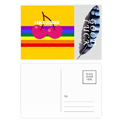 I Support Transgender LGBT Rainbow Lucky Feather Postkarten-Set Dankeskarte Versandseite 20 Stück I Support Transgender LGBT Rainbow Lucky Feather Postkarten-Set Dankeskarte Versandseite 20 Stück von COMP