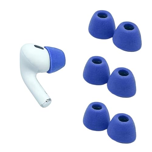 Comply Ohrstöpsel TrueGrip für Airpods Pro Gen 1 & 2, Electric Blue, Größe M, 3 Paar von COMPLY