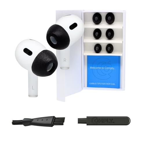 Comply Schaumstoff-Ohrstöpsel, für Apple AirPods Pro Gen 1 & 2, Größe L, (Nachfolger der Limited Edition 3.0), inkl. Demontage- & Reinigungstool, Phantom Black, 3 Paar, Made in USA Comply Schaumstoff-Ohrstöpsel, für Apple AirPods Pro Gen 1 & 2, Größe L, (Nachfolger der Limited Edition 3.0), inkl. Demontage- & Reinigungstool, Phantom Black, 3 Paar, Made in USA von Comply
