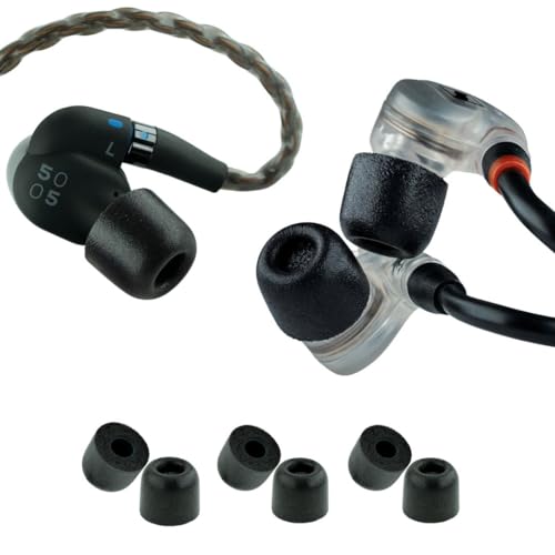 Comply Tx-500 Isolation Plus 3 Ohradapter - Größe M (Mittelgroß) - Schwarz von Comply