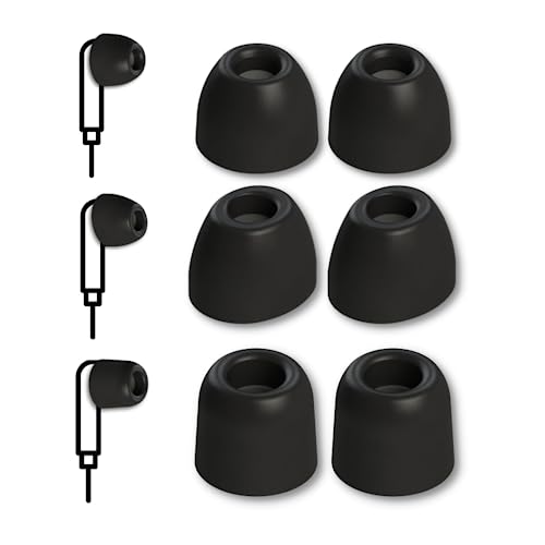 Comply VP-SC, für die meisten In-Ear-Kopfhörer zwischen 4,8 – 6,3 mm Durchmesser, All Tips, Größe M, Schwarz von COMPLY