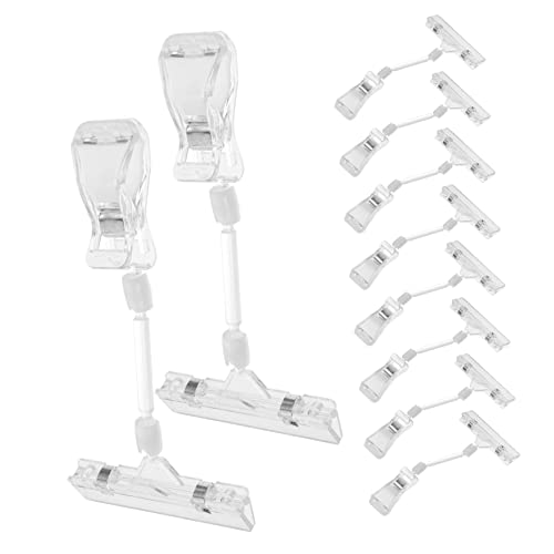 COMPUKAS 10Stücke Teiliges Drehbarer Preisschilder Halter Clips Transparent für Werbung Fotos Robustes Material für Supermärkte Geschäfte Verkaufsdisplays COMPUKAS 10Stücke Teiliges Drehbarer Preisschilder Halter Clips Transparent für Werbung Fotos Robustes Material für Supermärkte Geschäfte Verkaufsdisplays von COMPUKAS