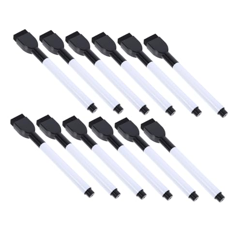 COMPUKAS 12-pcs Trockener Erase-marker Mit Radiergummi Fine Tipps Wasserbasis Und Schnelltrocknungsmarker Für Die Schultschulenversorgung Von Whiteboard-stiften von COMPUKAS