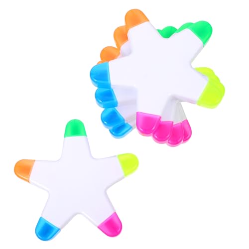 COMPUKAS 5Stücke Sternförmiger Fluoreszierender Stift Bunten Neonfarben Vielseitige Markierer für Notizen und Büro für Kreative Projekte COMPUKAS 5Stücke Sternförmiger Fluoreszierender Stift Bunten Neonfarben Vielseitige Markierer für Notizen und Büro für Kreative Projekte von COMPUKAS
