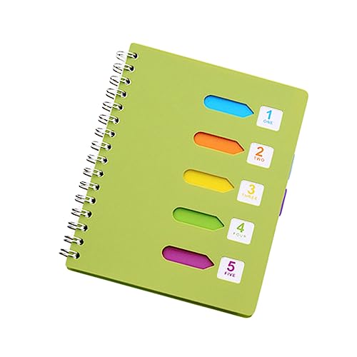 COMPUKAS Notizbuch Seitenspirale Grün Verdicktes Notizbuch für Studenten Tagebuch Journal und Bürobedarf Schule und Reisen Hochwertiges von COMPUKAS