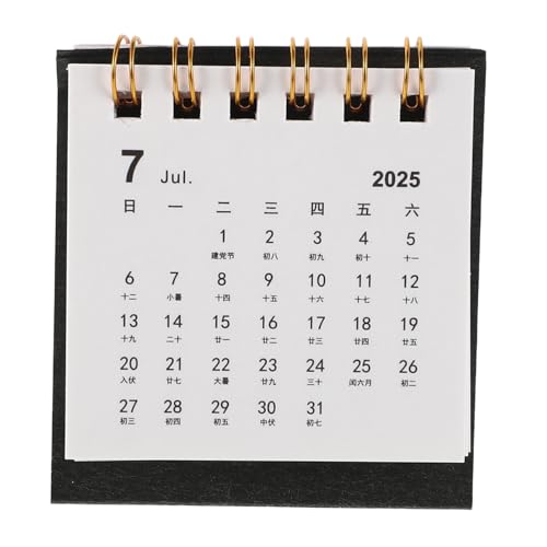 COMPUKAS Tischkalender 2026: Stehender Flip-desktop-monatskalender 2026, Monatsplaner Für Die Planung Im Homeoffice, Schwarz von COMPUKAS