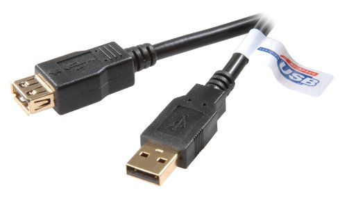 Vivanco USB 2.0 zertifiziertes Verlängerungskabel mit Goldkontakten, USB A Stecker <-> USB A Kupplung 3.0 m von COMPUTER_COMPONENT