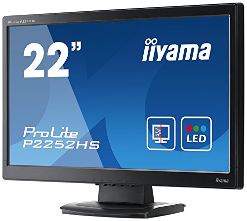iiyama ProLite P2252HS-B1 54,7cm (22 Zoll) LED-Monitor Full-HD 8H Sicherheitsglas (VGA, DVI, HDMI) schwarz von COMPUTER MOUSE