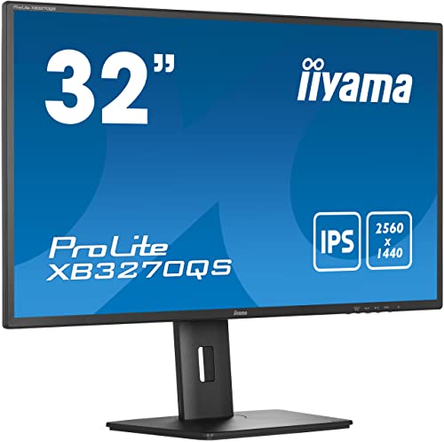 iiyama ProLite XB3270QS-B5 80cm 31,5" IPS LED-Monitor WQHD DVI HDMI DP Höhenverstellung schwarz von COMPUTER MOUSE