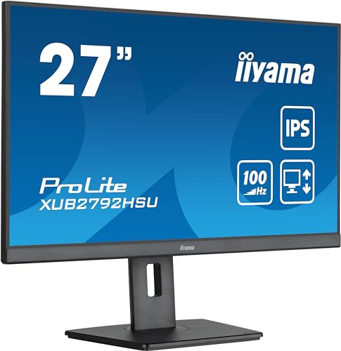 iiyama ProLite XUB2792HSU-B6 68,6cm 27" IPS LED-Monitor Full-HD 100Hz HDMI DP USB3.2 Höhenverstellung Pivot FreeSync schwarz von COMPUTER MOUSE