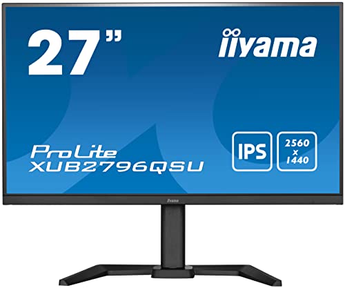 iiyama Prolite XUB2796QSU-B5 68,5cm 27" IPS LED-Monitor WQHD HDMI DP USB2.0 Höhenverstellung Pivot FreeSync schwarz von COMPUTER MOUSE