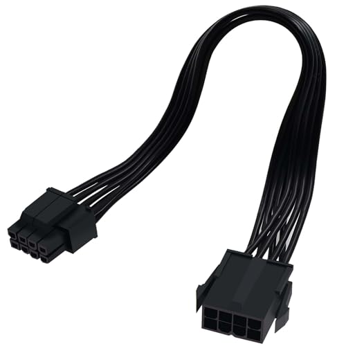 (2er-Pack) COMeap Motherboard ATX-CPU 8-polig (4 + 4) Männlich zu Weiblich Erweiterung Kabel für Netzteile 24 cm (9,5 Zoll) von COMeap