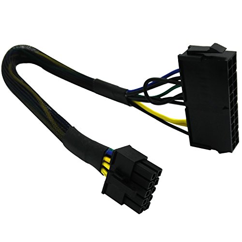 COMeap 24-pin bis 10-pin ATX Netzteil Hauptnetzteil Geflochtenes Kabel für IBM Lenovo PCs und Server 30 cm (12 Zoll) von COMeap